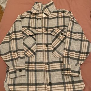 Zara Neutral Plaid Shacket